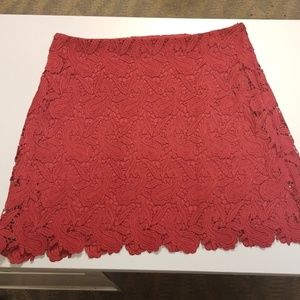 Express Deep red lined skirt. Sz 4